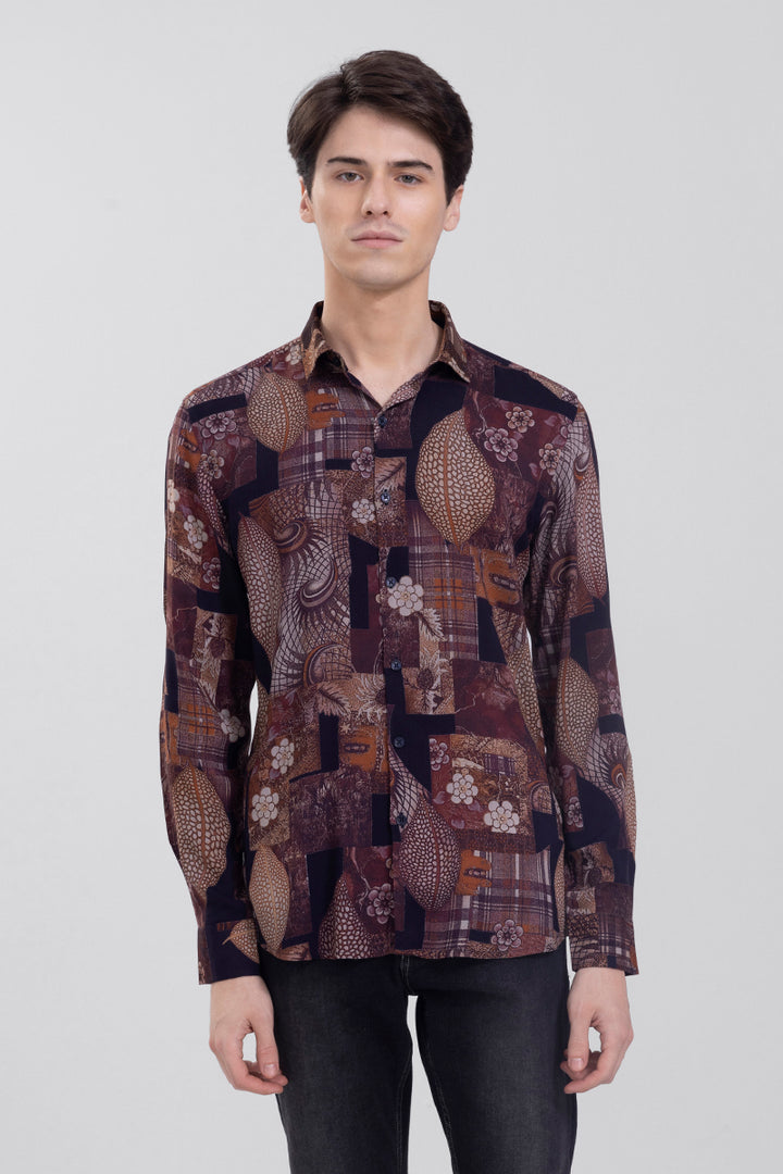Exotic Forest Brown Shirt