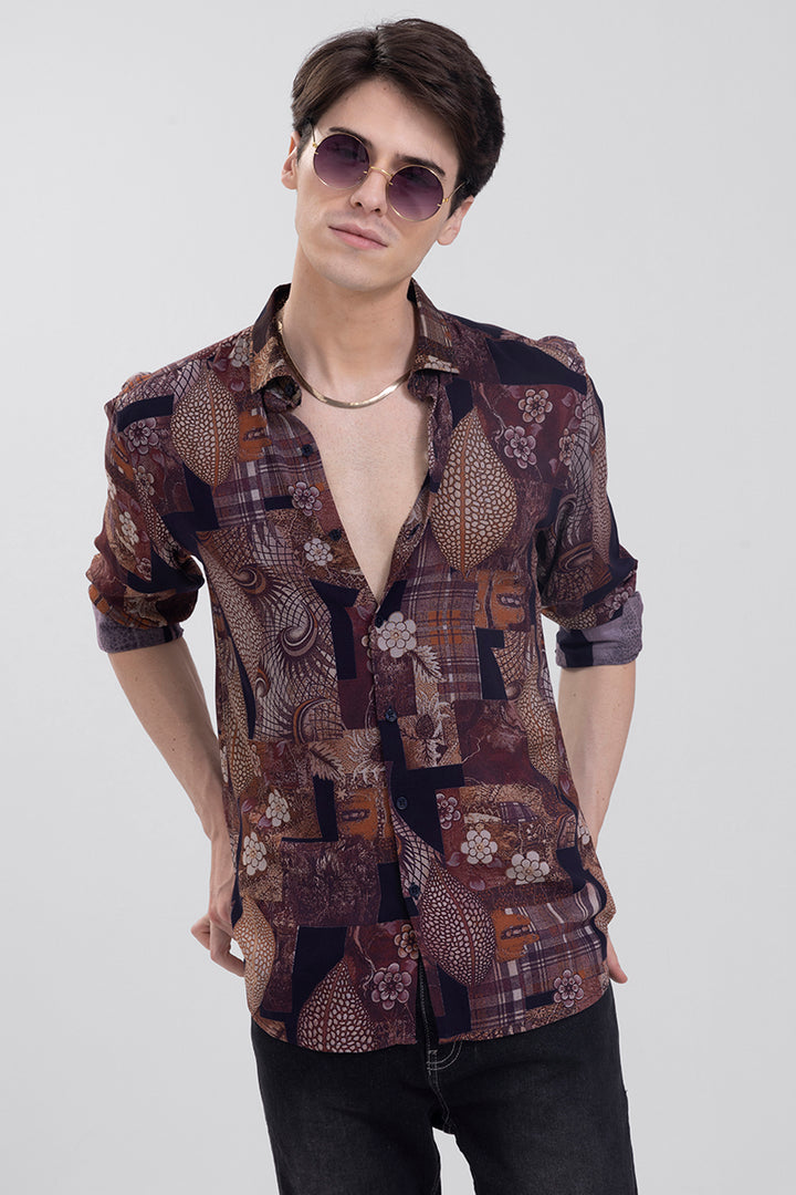 Exotic Forest Brown Shirt