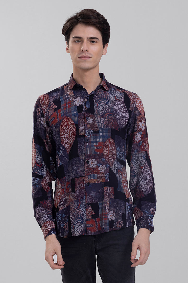Exotic Forest Blue Shirt