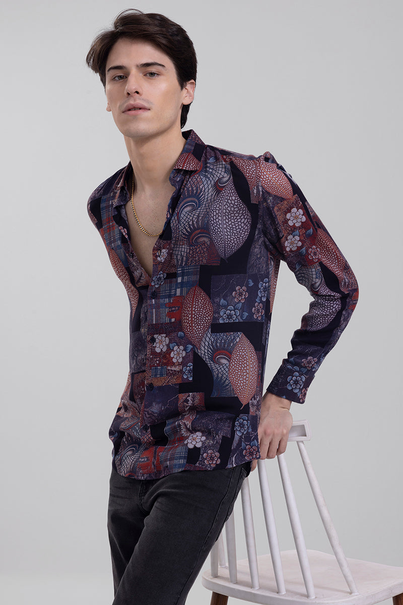 Exotic Forest Blue Shirt