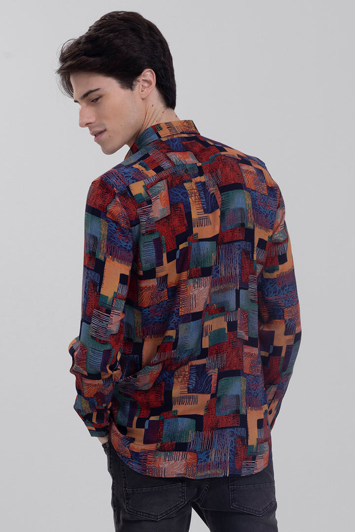 Abstract Block Multicolour Shirt