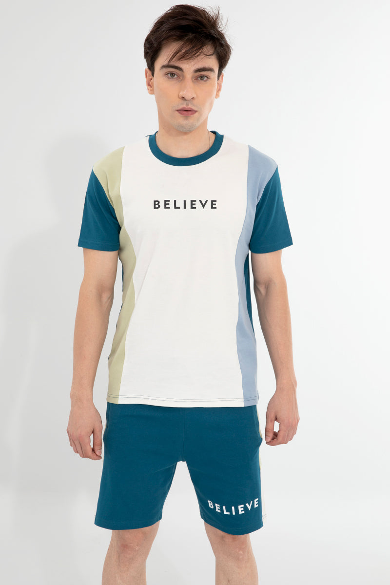 Believe Teal Blue Co-Ords - SNITCH