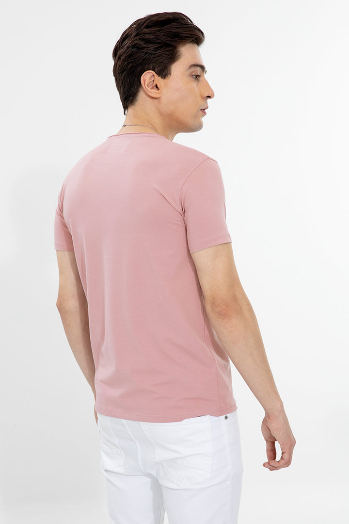 Raw Edge Salmon Pink T-Shirt - SNITCH