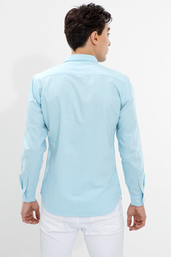 Soft-Hue Sky Blue Shirt - SNITCH