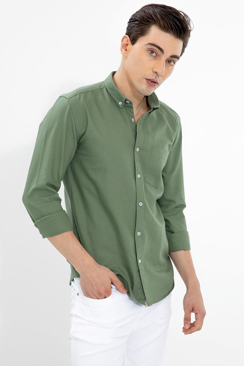 Soft-Hue Green Shirt - SNITCH