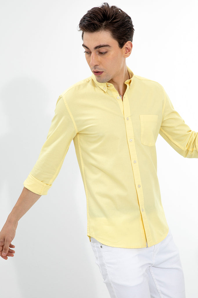 Soft-Hue Lemon Yellow Shirt