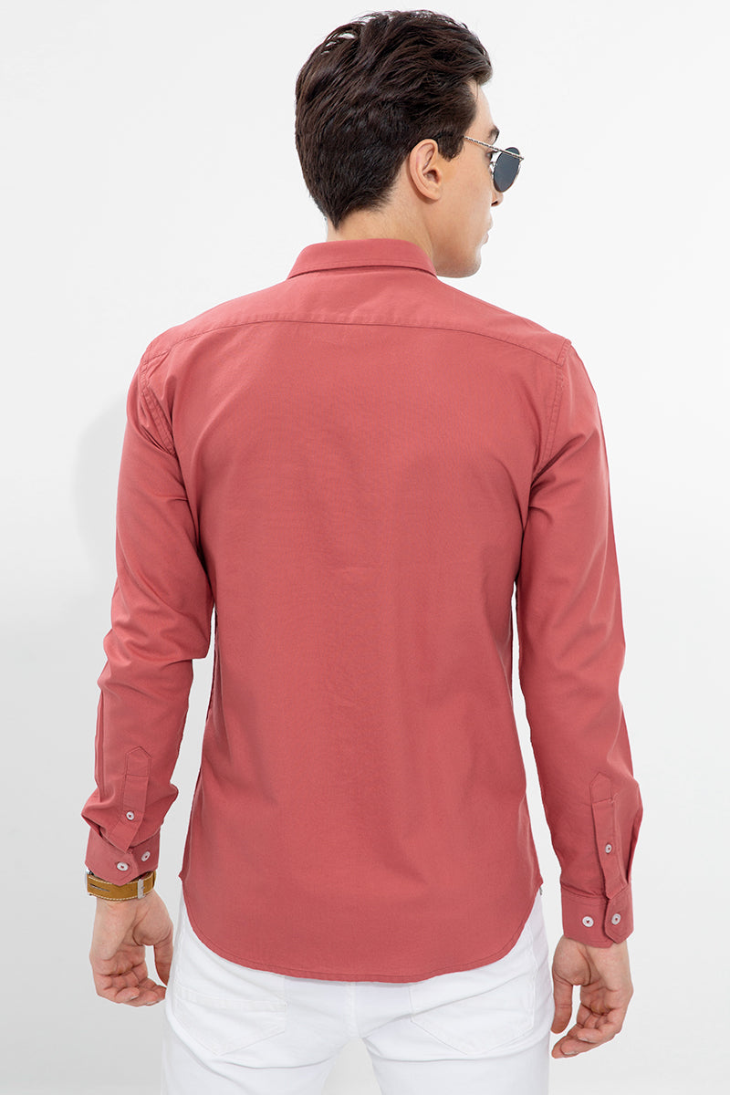 Soft-Hue Coral Pink Shirt - SNITCH