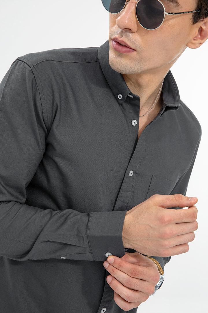 Soft-Hue Slate Grey Shirt - SNITCH