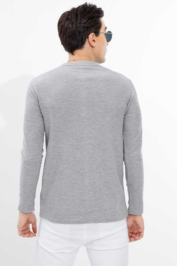 Henley Grey T-Shirt - SNITCH