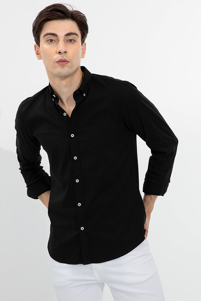 Soft-Hue Black Shirt - SNITCH