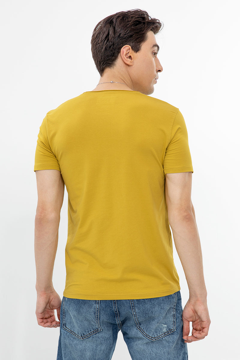 Raw Edge Mustard T-Shirt - SNITCH