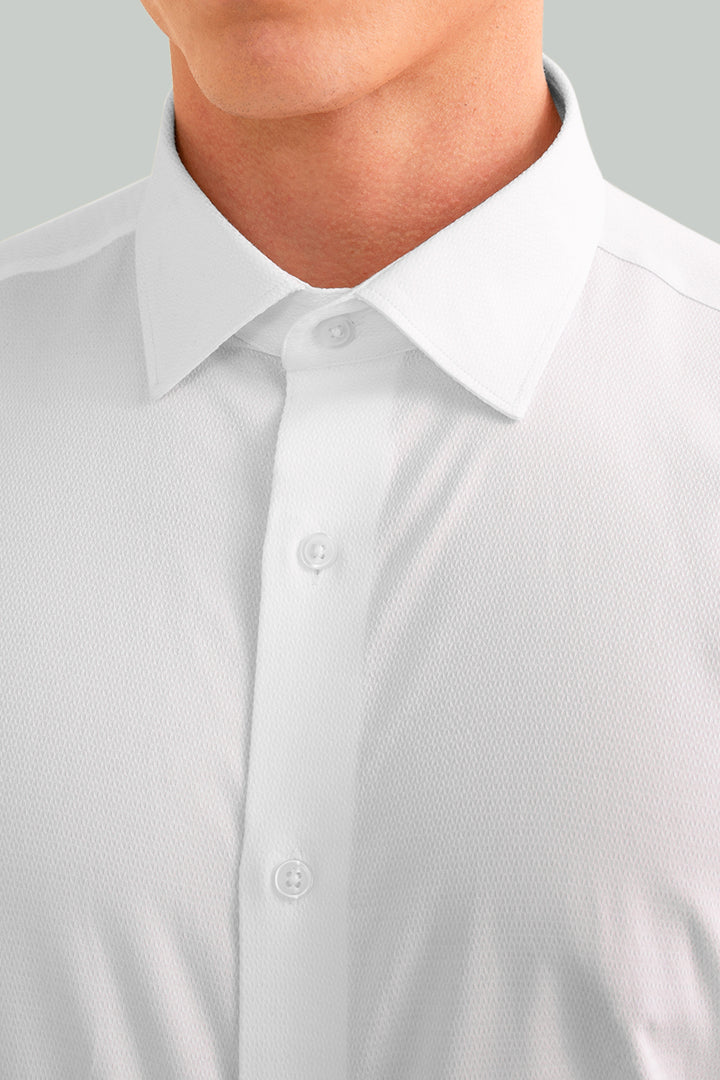 Artic White Giza Cotton Shirt - SNITCH