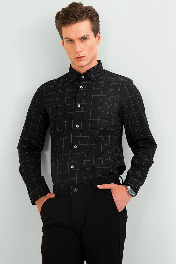 Opulent Black Giza Cotton Shirt - SNITCH
