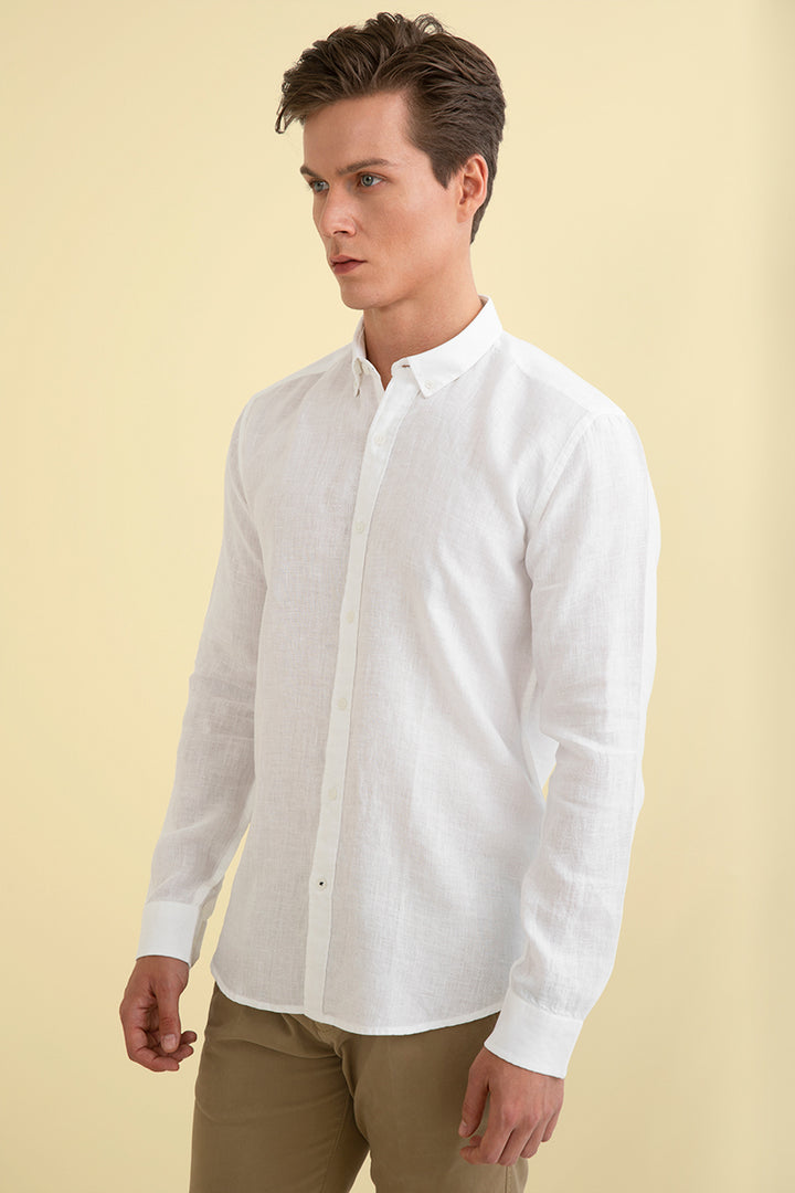 Posh White Linen Shirt - SNITCH