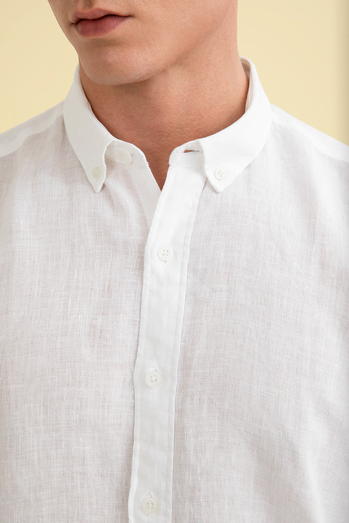 Posh White Linen Shirt - SNITCH