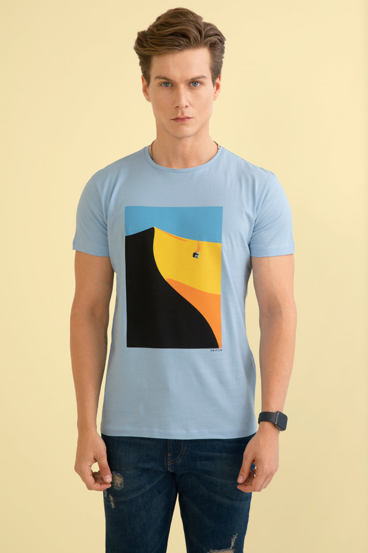 Desert Teal Blue Graphic T-Shirt - SNITCH