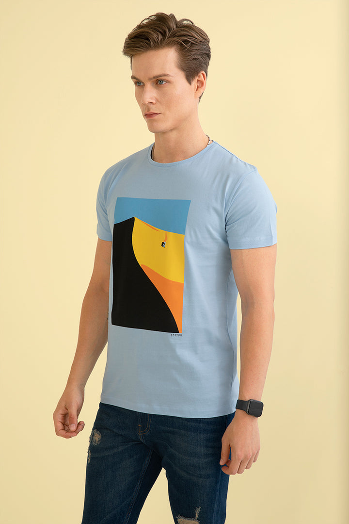 Desert Teal Blue Graphic T-Shirt - SNITCH