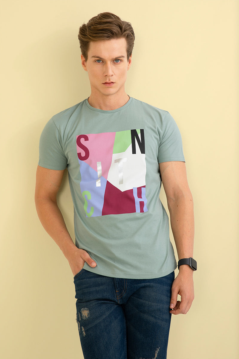 SNITCH Teal Green Graphic T-Shirt - SNITCH