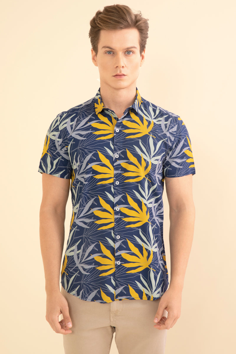 Hawaiian Navy Shirt - SNITCH