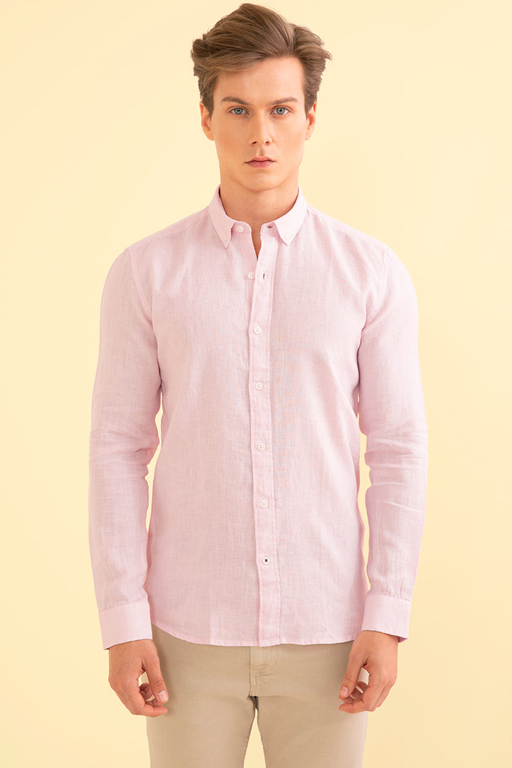 Posh Pink Linen Shirt - SNITCH