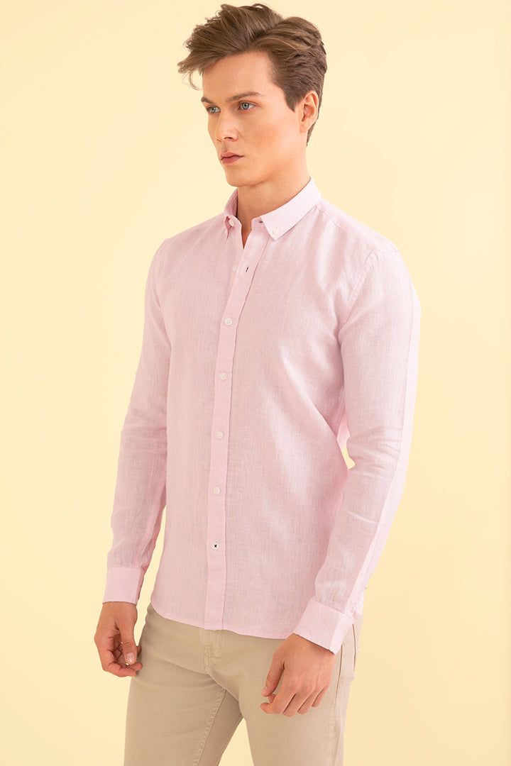 Posh Pink Linen Shirt - SNITCH