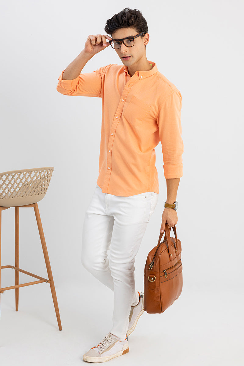 Trig Citric Orange Linen Shirt