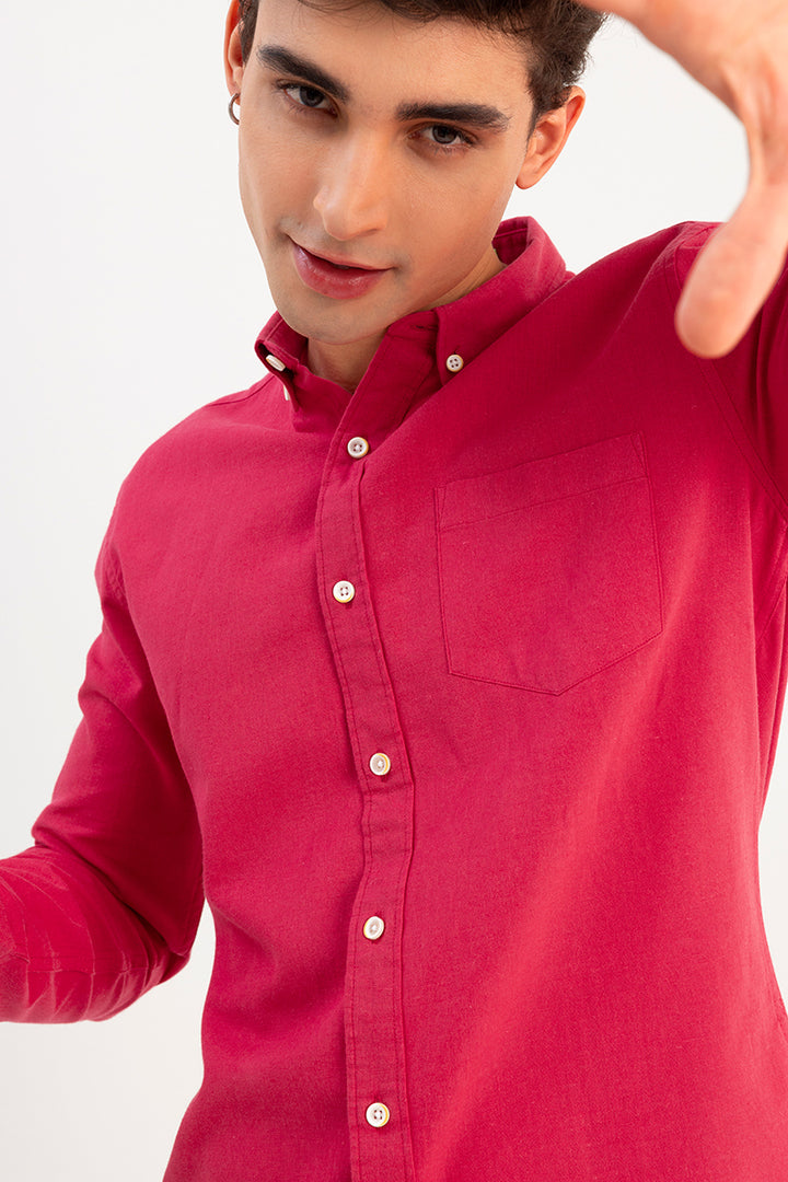 Trig Red Linen Shirt