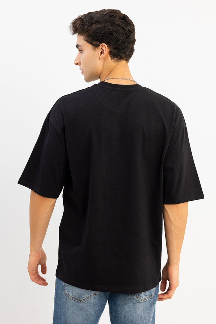 Inside Out Black Oversized T-Shirt