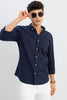 Trig Navy Linen Shirt