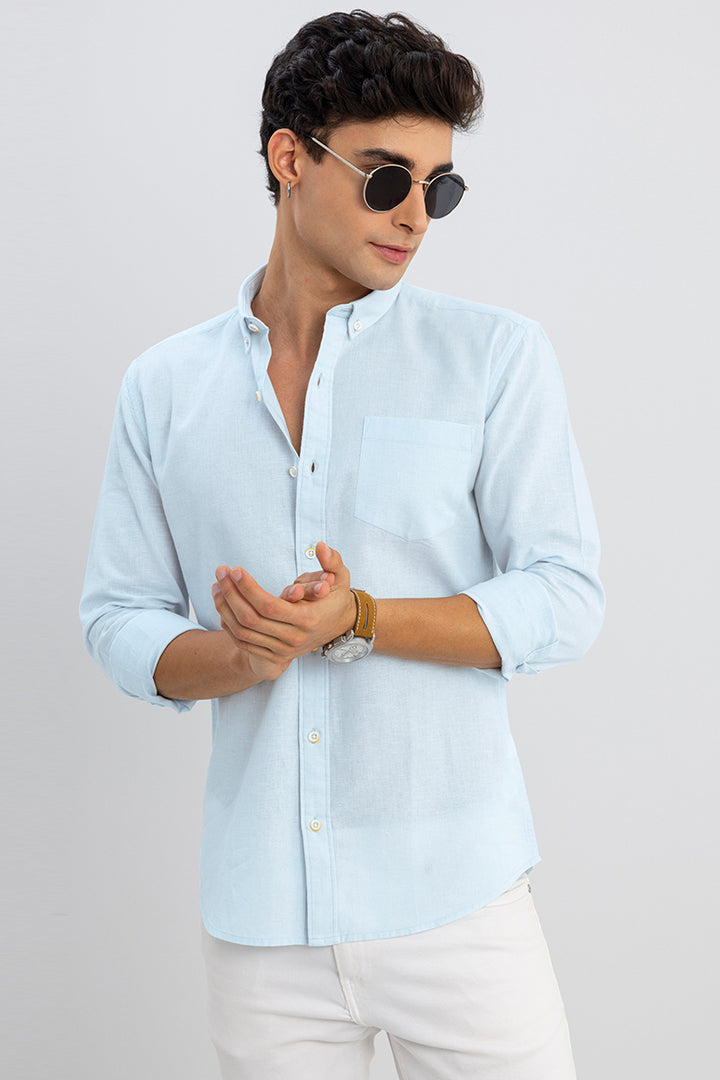 Trig Pale Blue Linen Shirt