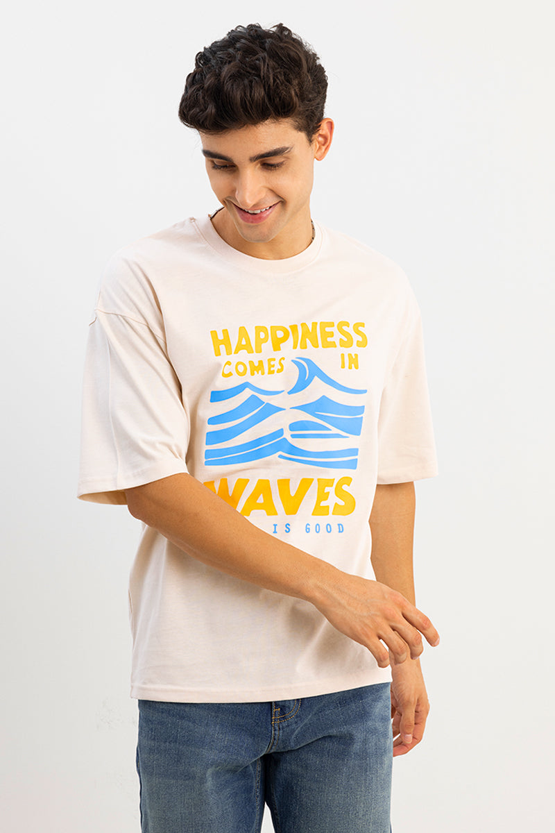Happiness Cream Oversized T-Shirt