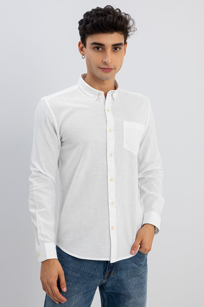 Trig White Linen Shirt
