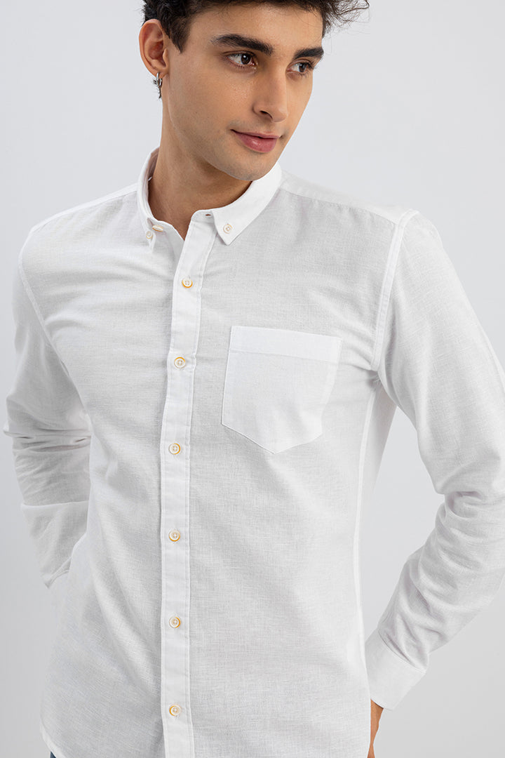 Trig White Linen Shirt