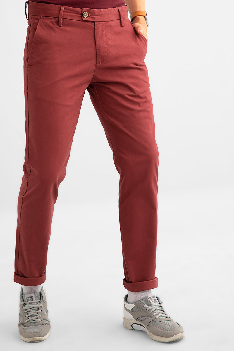 Mens pants chinos  dark red P830  MODONE wholesale  Clothing For Men