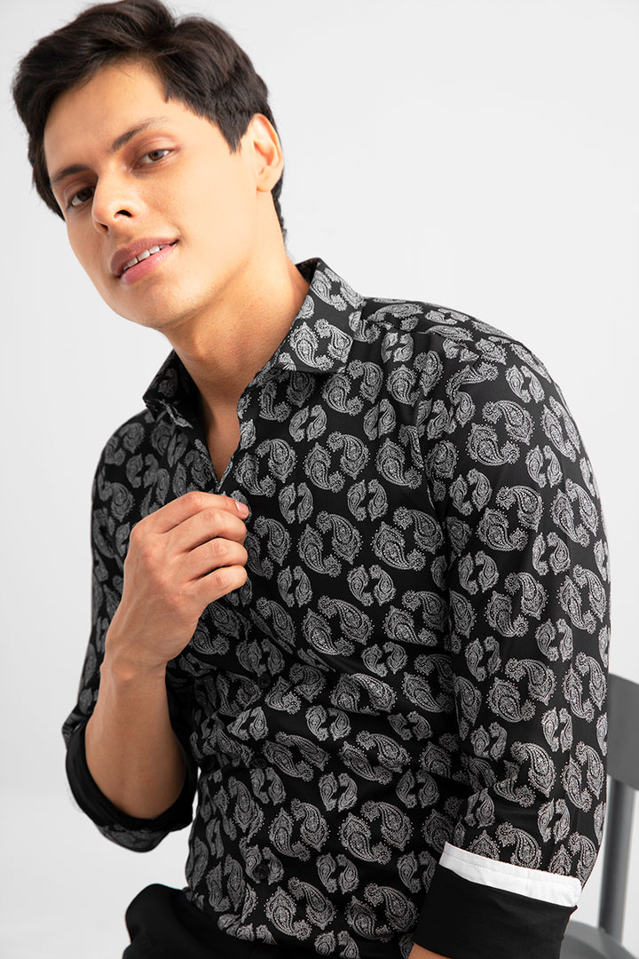 Indian Paisley Black Shirt - SNITCH