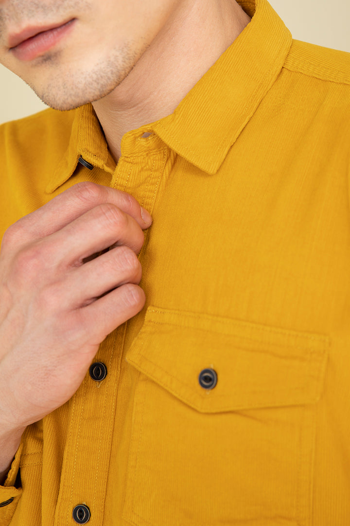 Garish Mustard Corduroy Shirt - SNITCH