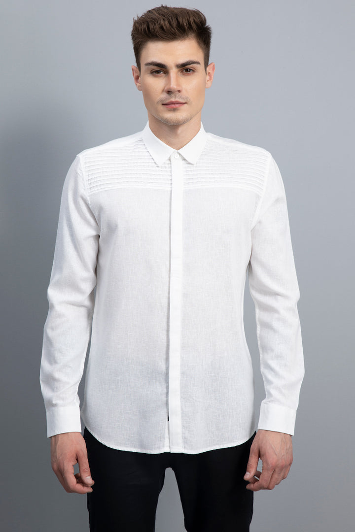 Hebrew White Linen Shirt - SNITCH