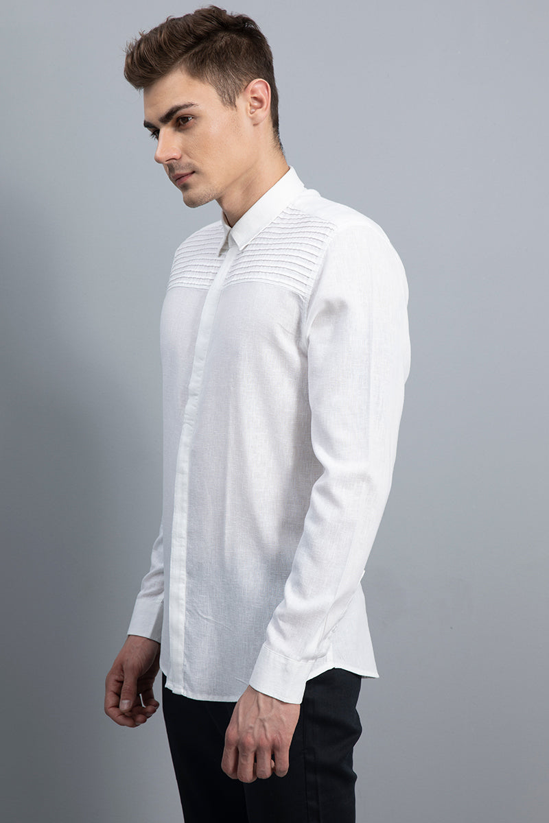 Hebrew White Linen Shirt - SNITCH