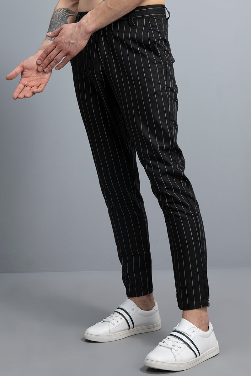 Black sales line pant