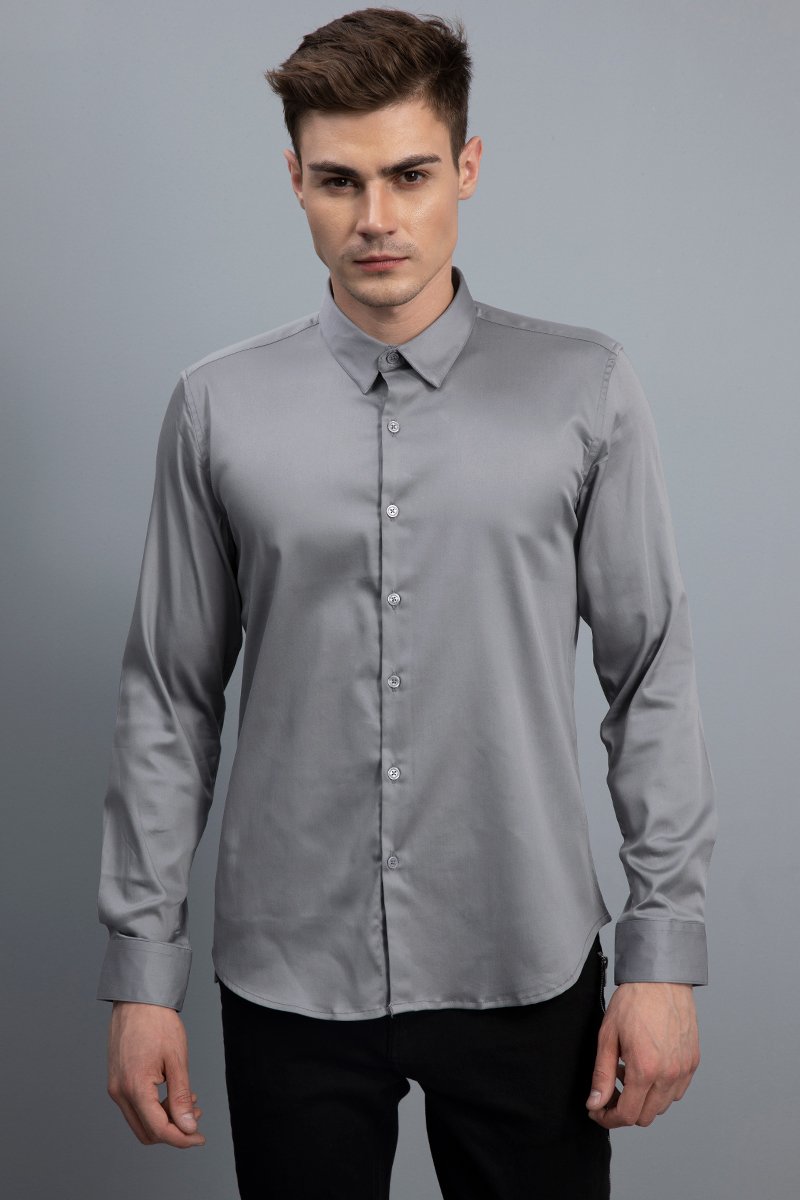 Glimmer Stone Grey Shirt - SNITCH