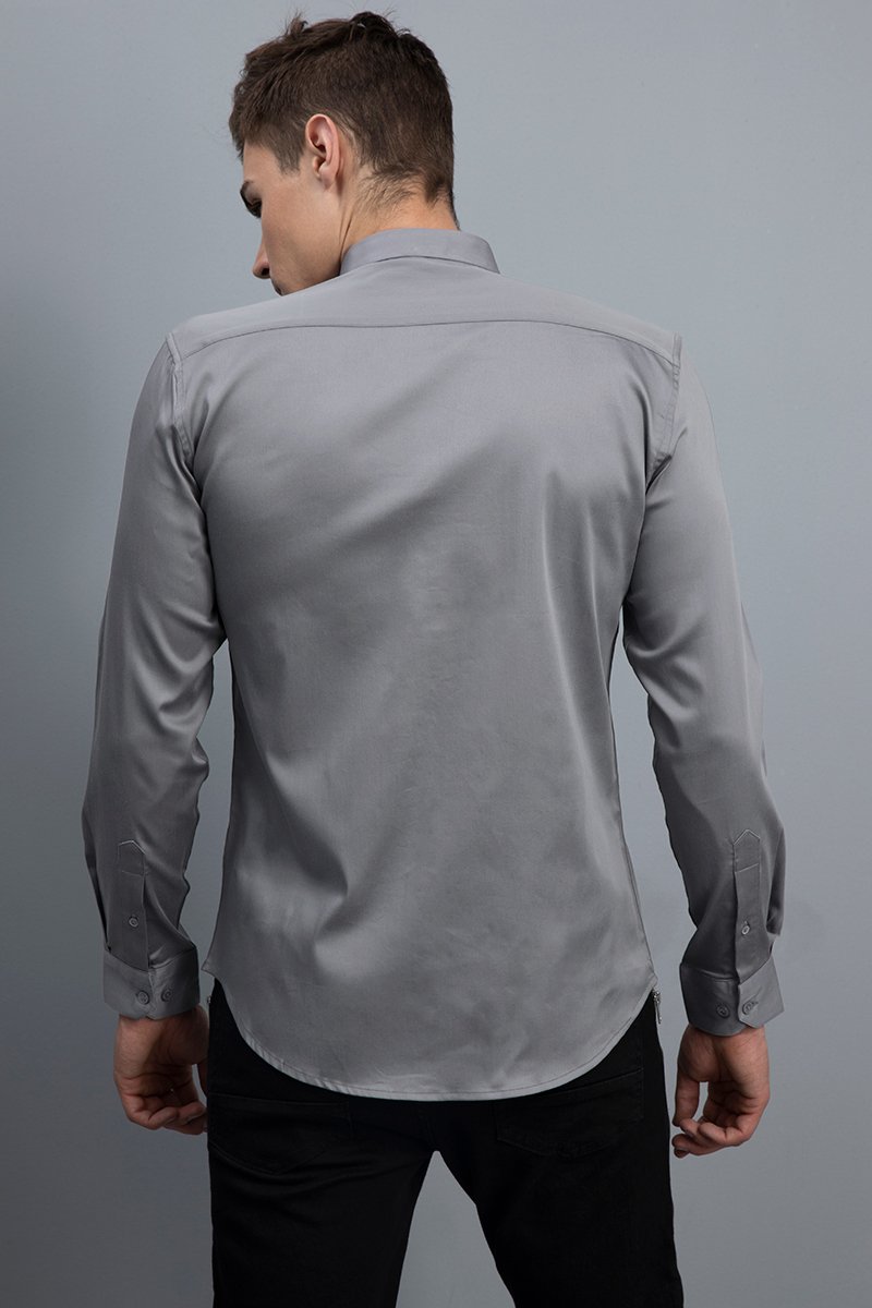 Glimmer Stone Grey Shirt - SNITCH