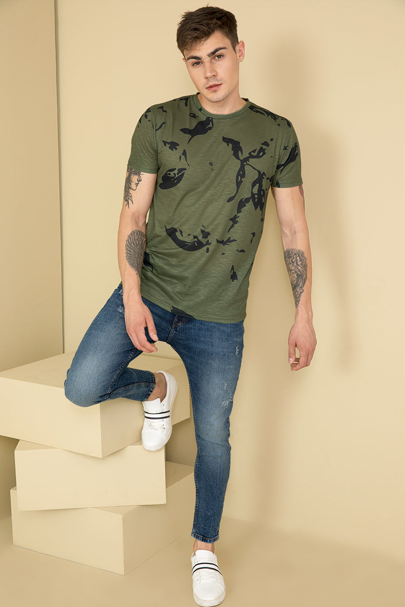 Camo Olive T-Shirt - SNITCH