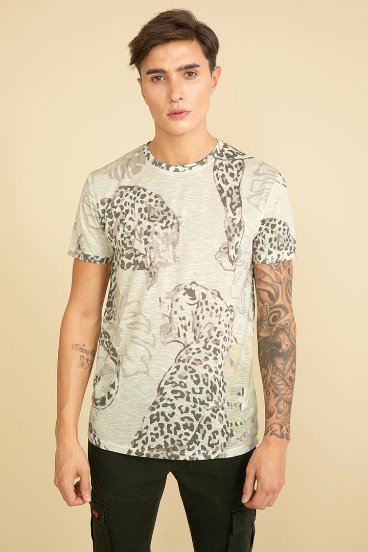 Leopard Lime Yellow T-Shirt - SNITCH