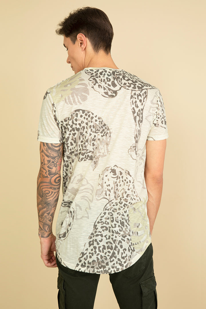 Leopard Lime Yellow T-Shirt - SNITCH