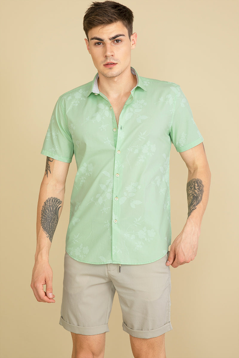 Floret Green Shirt - SNITCH