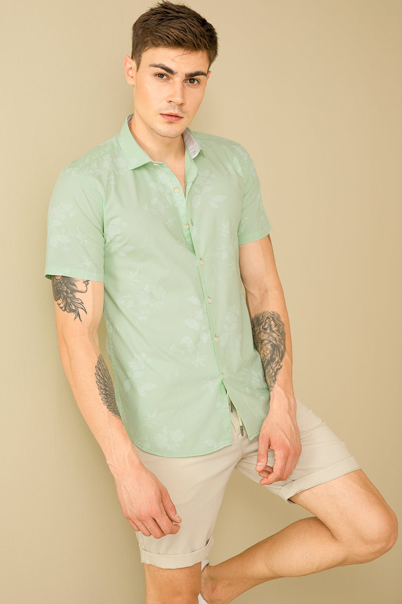 Floret Green Shirt - SNITCH