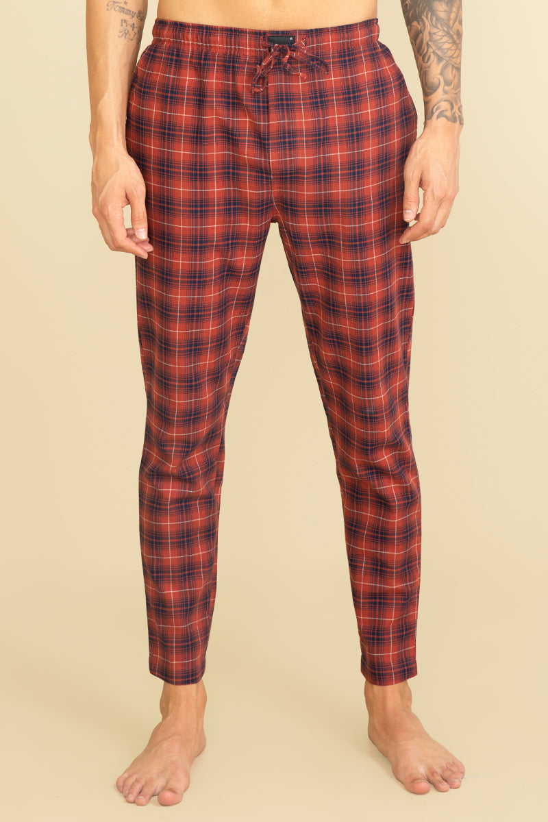 Laze Brick Red Pyjama - SNITCH