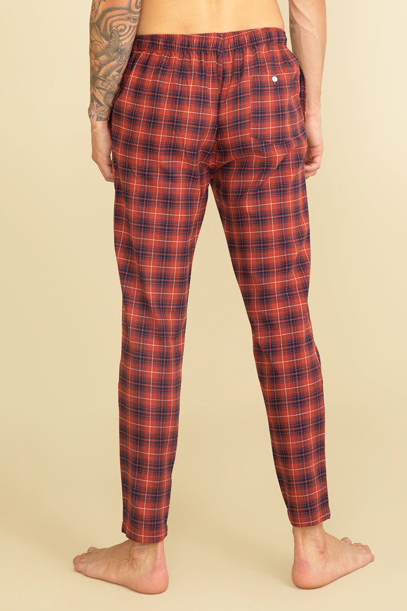Laze Brick Red Pyjama - SNITCH