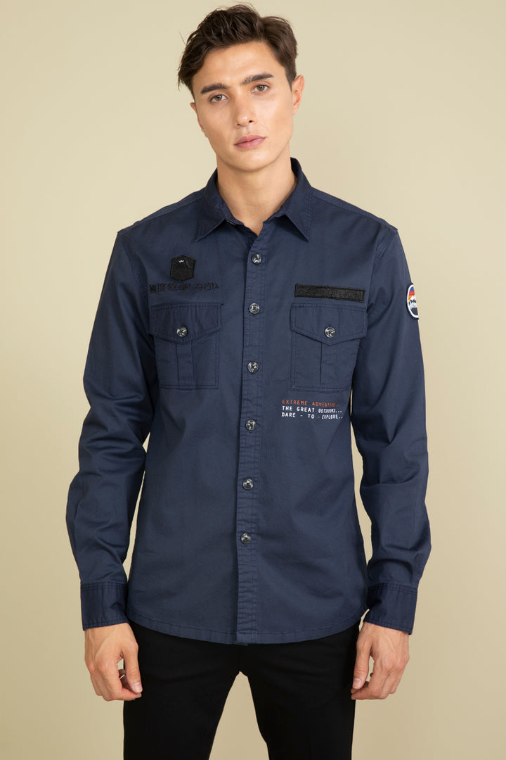 Rookie Navy Cargo Shirt - SNITCH