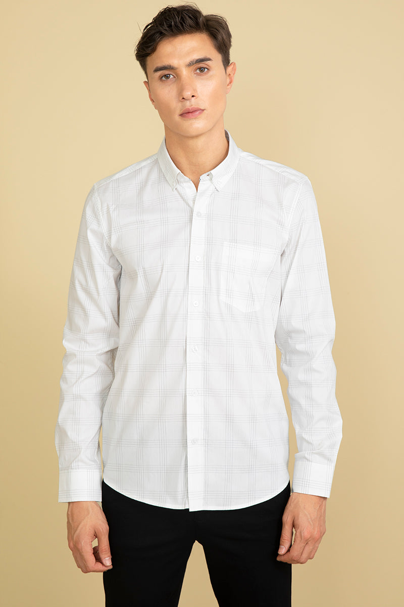 Symmetric White Shirt - SNITCH